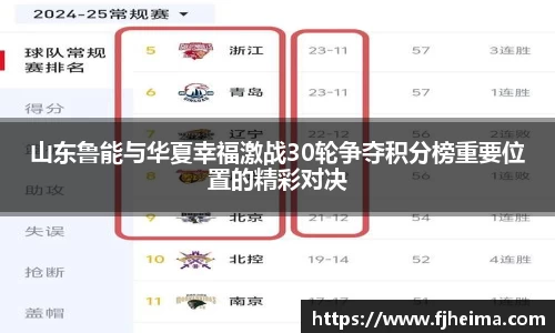 山东鲁能与华夏幸福激战30轮争夺积分榜重要位置的精彩对决